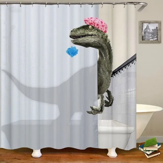 Vtipný záves do sprchovacieho kúta