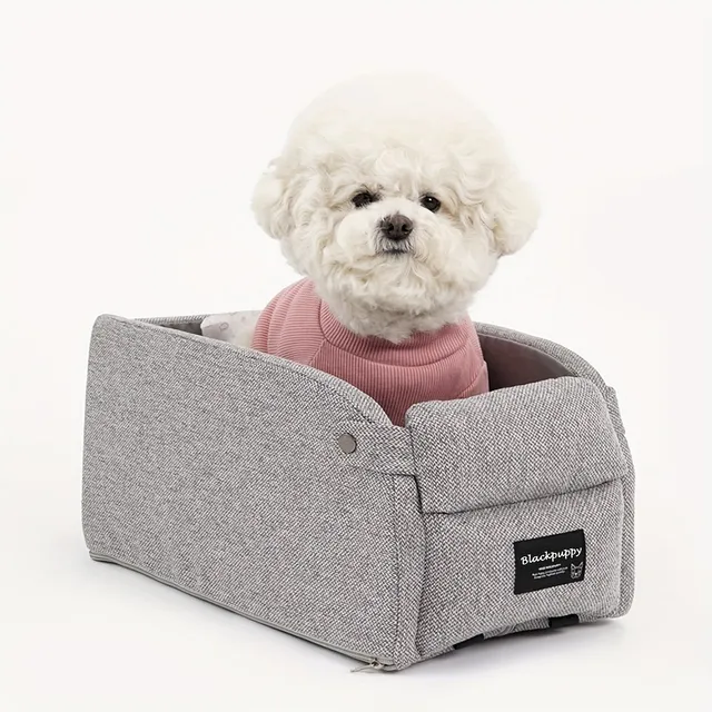 Siège auto surélevé Happy Ride pour petits chiens et chats - Voyage confortable avec ceinture de sécurité et coussin doux