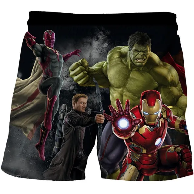 Modern comfortable shorts for kids with the popular Marvel superheroes Berg DK-s1818 5 let