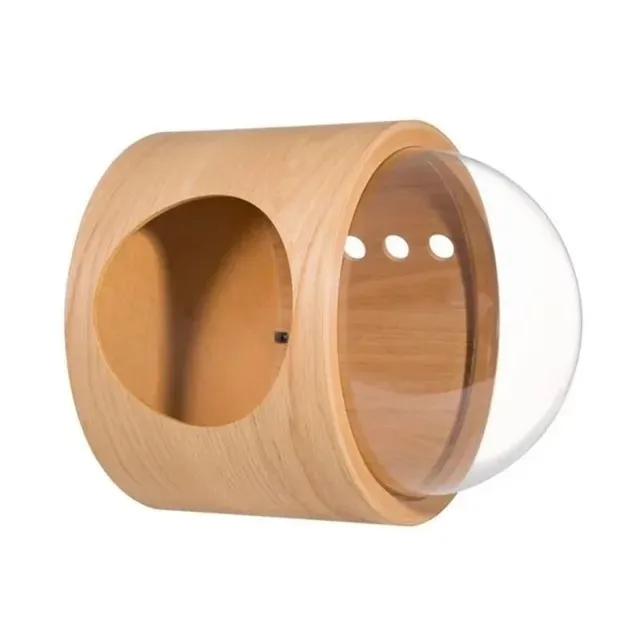 Cuib de perete pentru pisici, capsulă spațială din lemn de lux