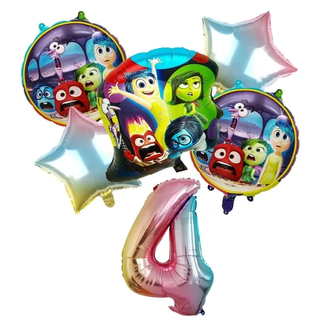 Décorations de fête d'anniversaire pour enfants et vaisselle jetable sur le thème du film d'animation préféré Vice-Versa 2 - Inside Out 2