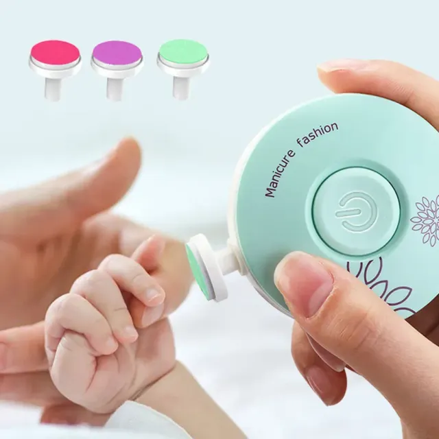 Electric nail file for children with three heads
