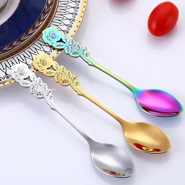 Coffee teaspoon with rose