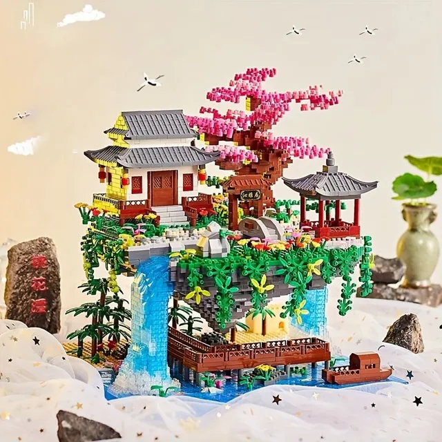 Chinese architecture kit 3320 parts - Cherry flower, model with LED backlight