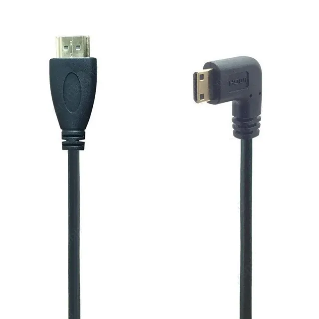 Propojovací kabel Mini HDMI na HDMI 50 cm zakřivený