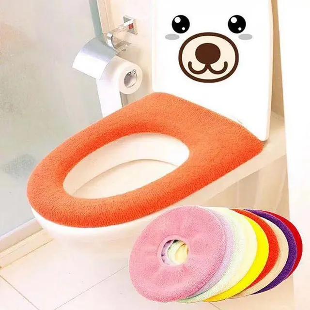 Plush cover for toilet seat