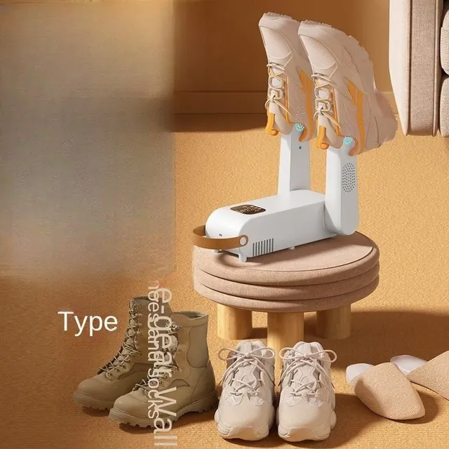 Smart shoe dryer with constant temperature, timer, dehumidification and deodorant