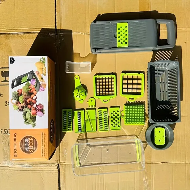 Hand-held multi-function slicer and vegetable cleaver