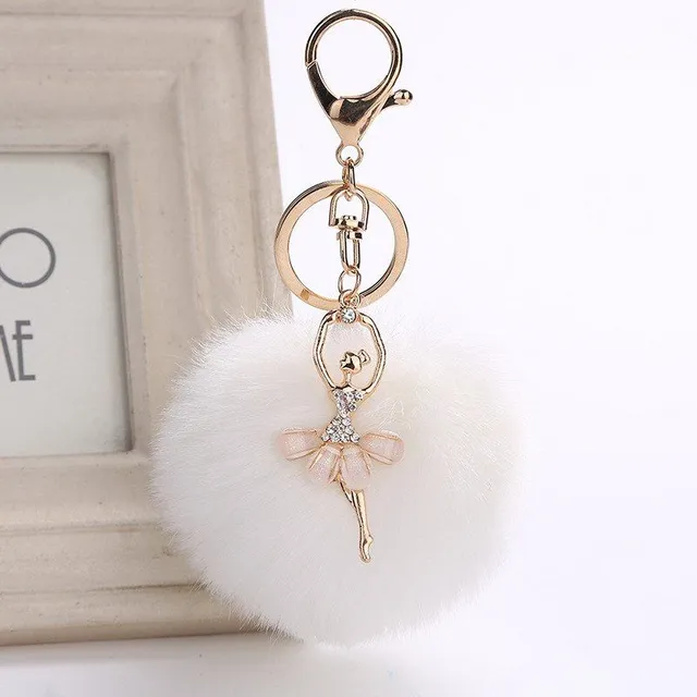 Pendant Ball with ballerina - 17 colours