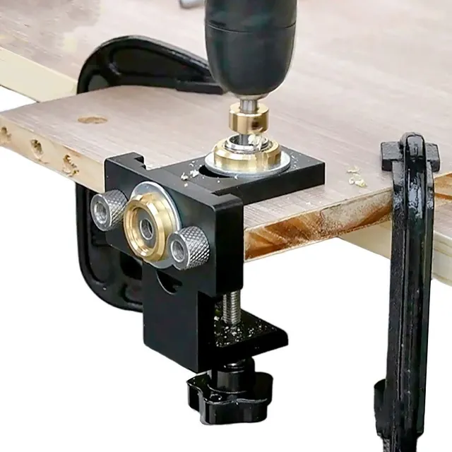 3-in-1 Universal Drilling Jig - Adjustable Pin Drill and Stop