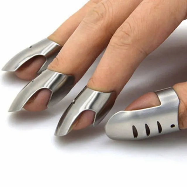 Rozsdamentes acél ujjvédő 4 darab vágásához