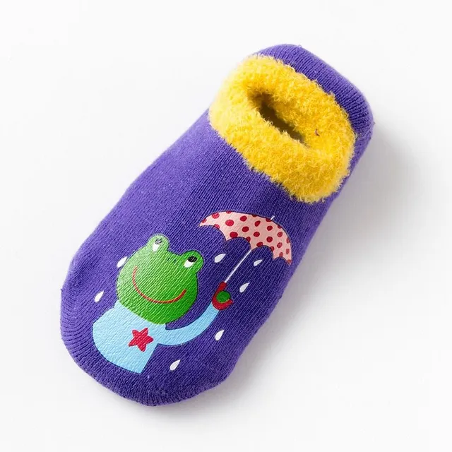 Chaussettes antidérapantes en coton pour enfants