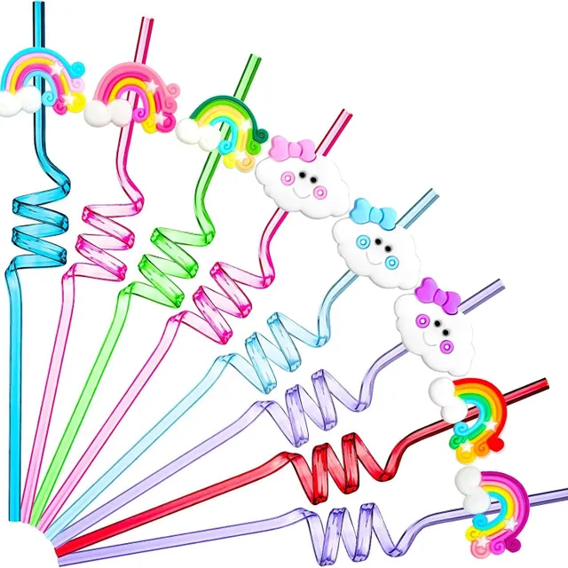 24pcs party straws Rainbow straw