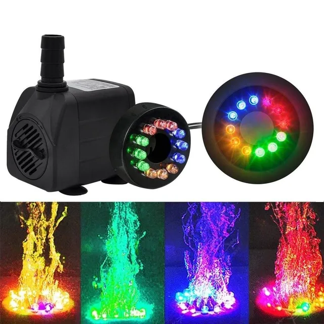 Silent aquarium pump with lighting