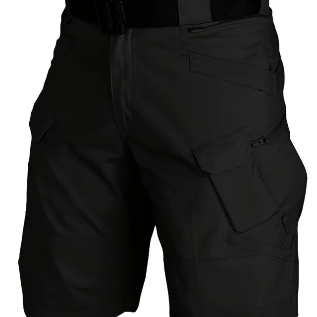 Male multifunctional tactical shorts - waterproof outdoor cargo shorts with pockets, ideal for hiking and trekking