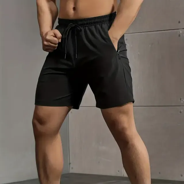 Men's comfortable summer shorts - free style, home, fitness, with pockets and drawstring