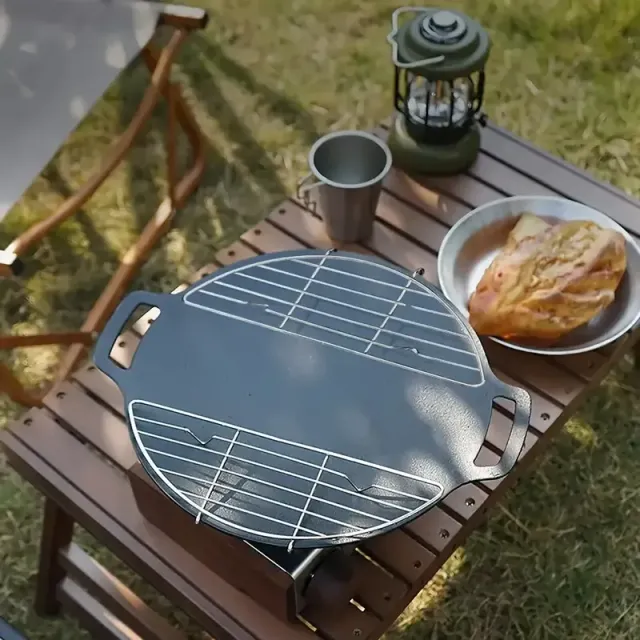 Barbecue net and stove made of stainless steel - for outdoor and domestic barbecue