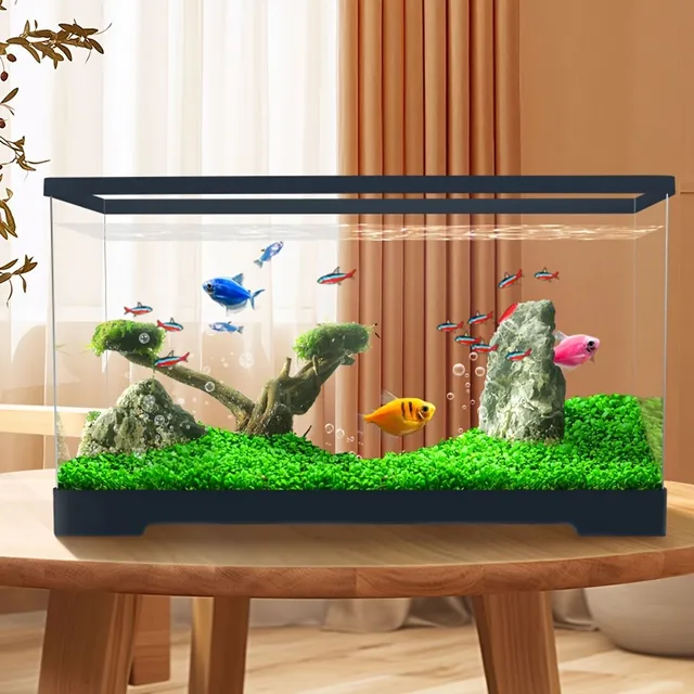 1pc ultra-curry acrylic aquarium - compact table aquarium for home & office decoration