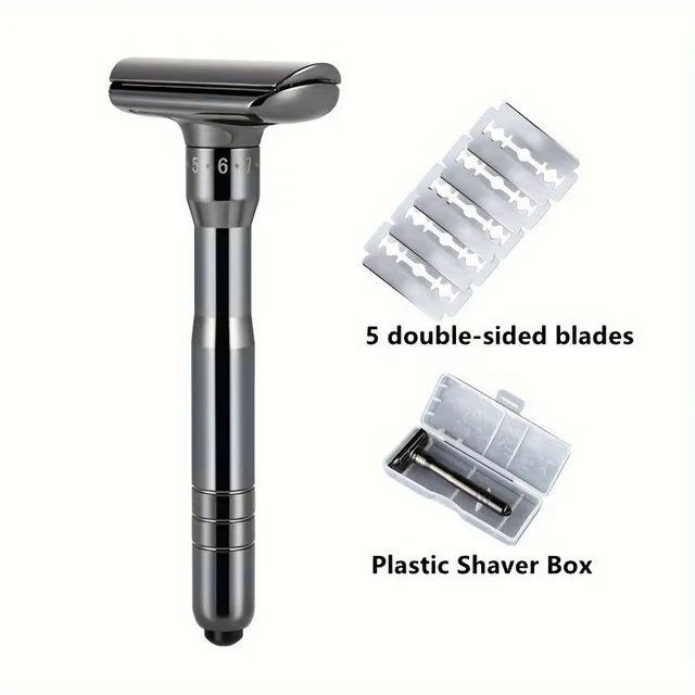 Hand shaver, Safety razor with double edge, 8 adjustable stages