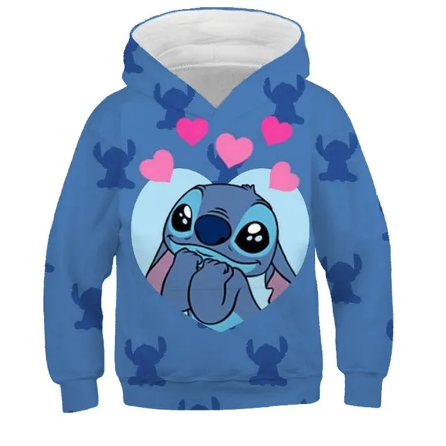 Bluză cu glugă drăguță pentru copii Stitch