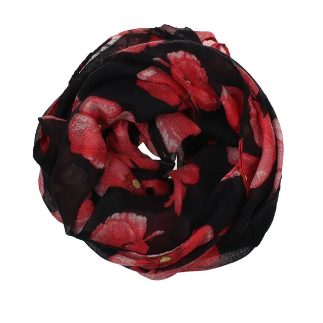 Módní šátek s květinovým vzorem