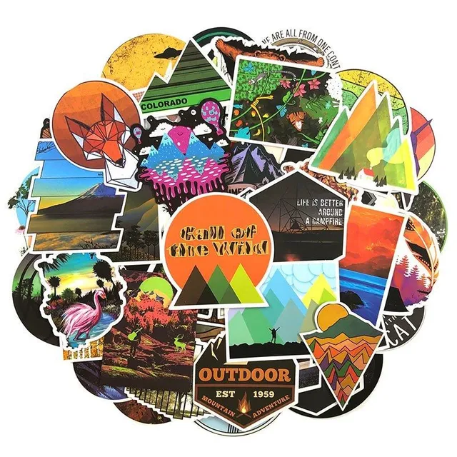 Travel stickers 100 pcs E242