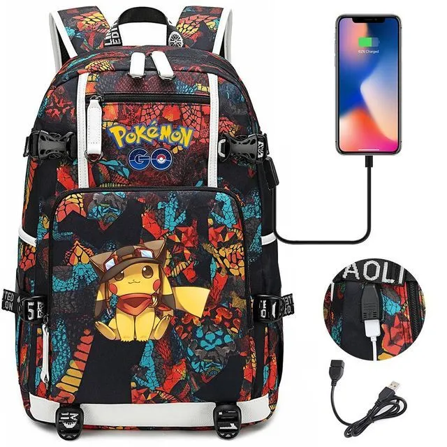 Pokémon backpack with charging function - Pikachu