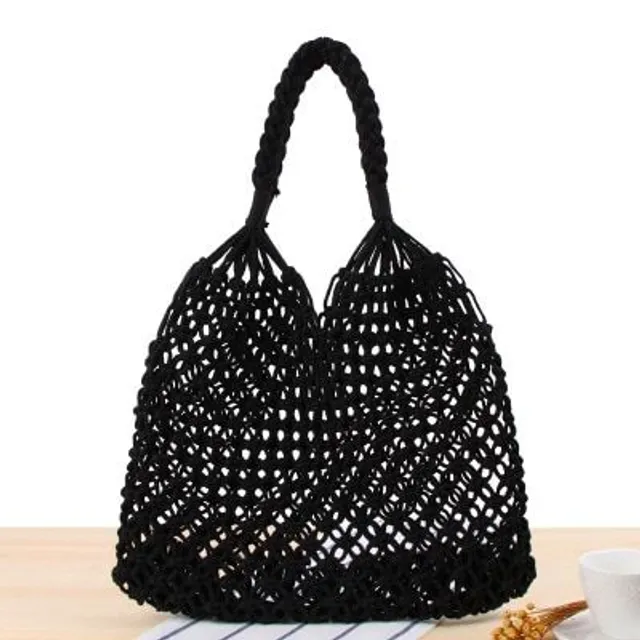 Hand knitted rattan shoulder bag - many types to choose from