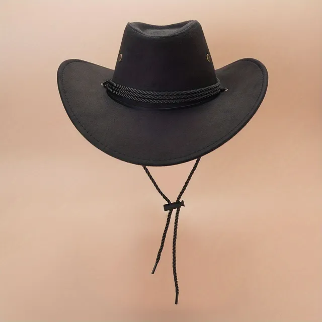 Universal Western Cowboy Hat - Solid Color Classic Hat dla mężczyzn i kobiet