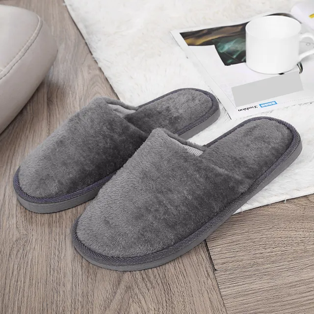 Men's warm house slippers gray 41-42-2