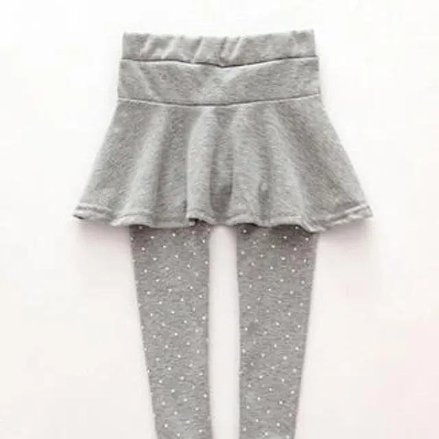 Girls cute leggings with ruffle skirt