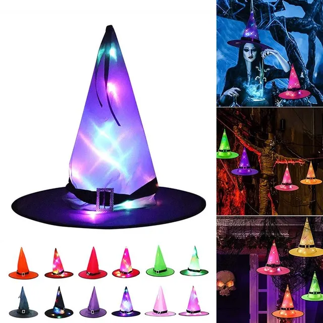 Chapeau de sorcière avec lumière LED