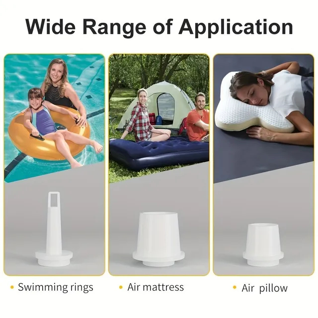 Electric air pump for pump for pumpers, portable pump for inflatable mattress with 5 nozzles, quick compressor pump for air sofa Air sofa Toys for swimming pool Swimming rings, air pump powered by rechargeable battery