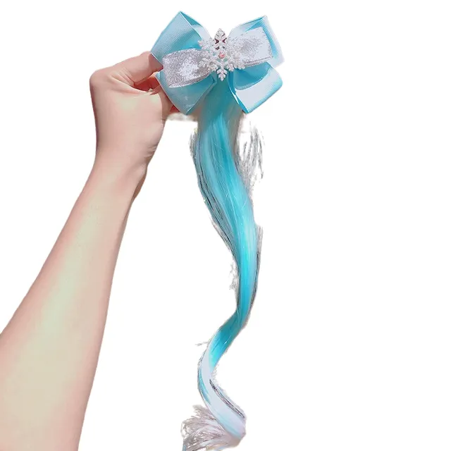 Hair rubber with hair extensions for children