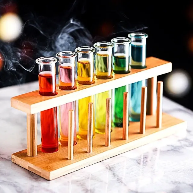 Shots of test tube with stand 6 pcs