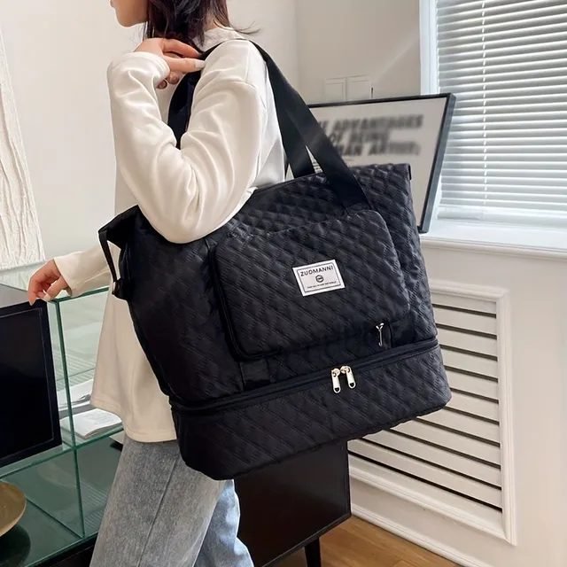 Veľká cestovná taška s Argyle vzor, ľahké a štýlové - Ideálne pre cestovanie, fitness a každodenné použitie
