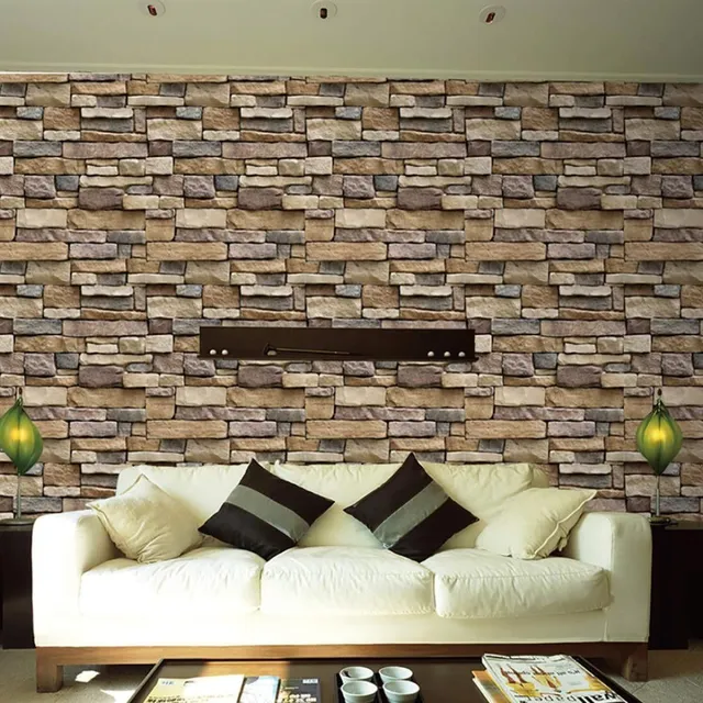 3D wall self-adhesive stone wallpaper