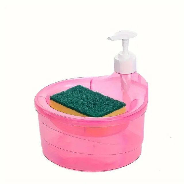 Dish dispenser with integrated sponge holder - durable plastic