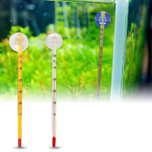 Aquarium thermometer with suction cup