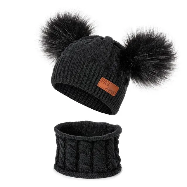 Children's winter hat and neck warmer set