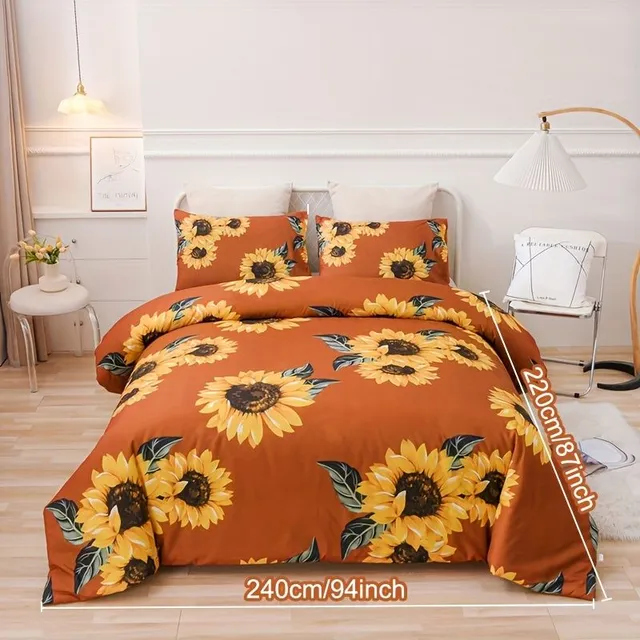 Lenjerie de pat cu motive de floarea-soarelui - Moale și confortabil pentru vise dulci