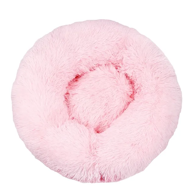 Round hairy bed for dogs and cats 40 cm