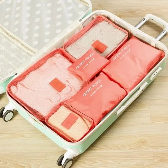 Színes utazási szervezők bőröndhöz - 6 db