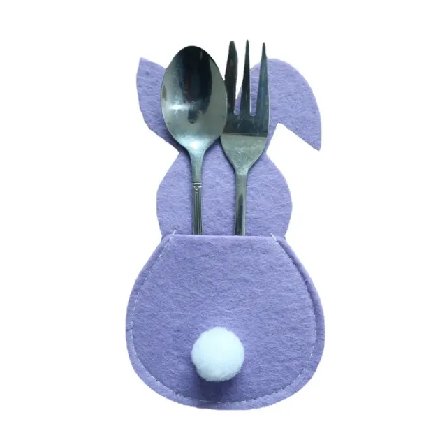 Set of cute cutlery cases - fillet material, 4 pieces in set, more color variants