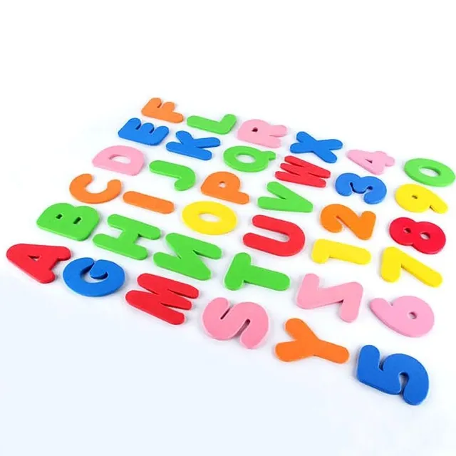 Lettres et chiffres pour baignoire 36 pcs