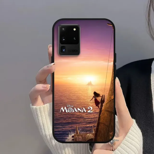 Coque en silicone de luxe pour téléphones Samsung avec des motifs des personnages préférés du film Vaiana 2