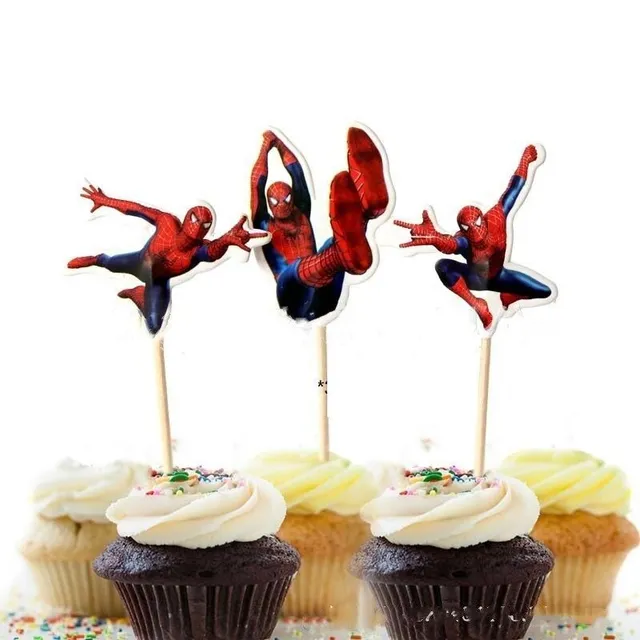 Trendy sada dekoračních předmětů na dort - Spiderman