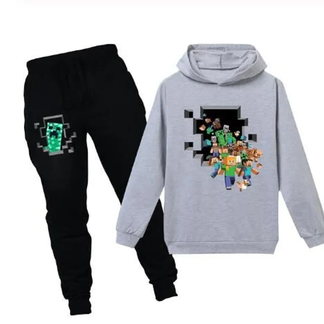 Children's comfortable tracksuit with Minecraft theme