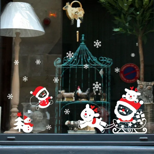 Krásne vianočné samolepky na okno