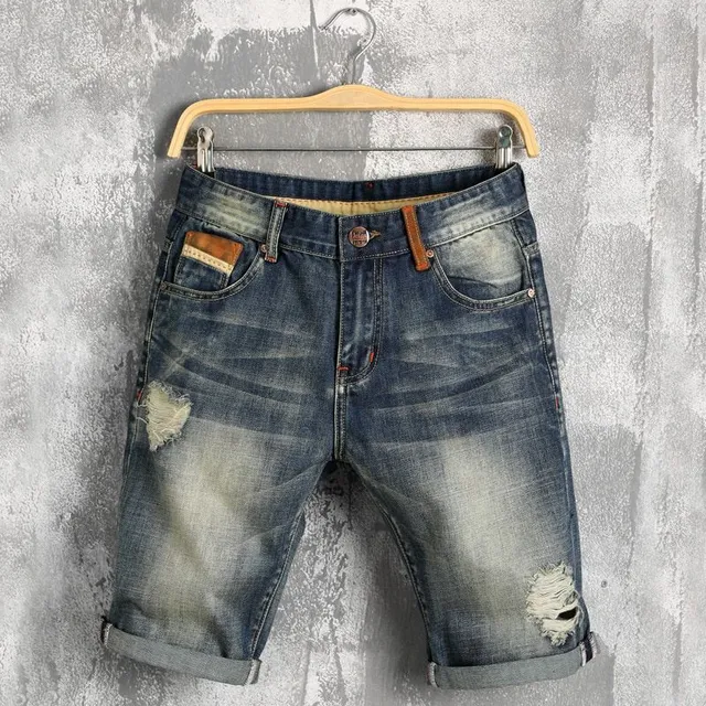 Pantaloni scurți din denim pentru bărbați de vară